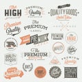 Vintage Styled Premium Quality labels Royalty Free Stock Photo