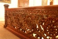 Vintage styled wood fence in the palace of bangalore. Royalty Free Stock Photo