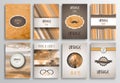 Vintage Styles brochure templates set with Labels