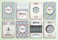 Vintage Styles brochure templates set with Labels