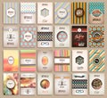 Vintage Styles brochure templates set with Labels