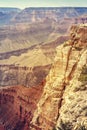 Vintage stylized picture of Grand Canyon. Royalty Free Stock Photo