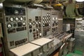 Vintage submarine control room Royalty Free Stock Photo
