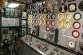Vintage submarine control room Royalty Free Stock Photo