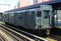 Vintage Subway car at Brighton Beach Station in Brooklyn, New York