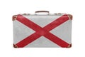 Vintage suitcase with Alabama flag