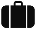 Vintage suitcase black icon. Travel bag symbol Royalty Free Stock Photo