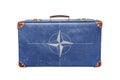 Vintage suitcase with Nato flag