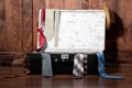 Vintage suitcase with a tie Royalty Free Stock Photo