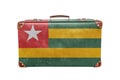 Vintage suitcase with Togo flag