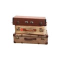 Vintage suitcase on white background Royalty Free Stock Photo