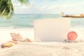 Vintage summer beach background Royalty Free Stock Photo