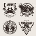 Vintage summer outdoor adventure emblems