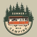 Vintage summer outdoor adventure logo