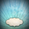 Vintage Sunbeams Background with Label Royalty Free Stock Photo