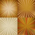 Vintage Sunburst Backgrounds Set Royalty Free Stock Photo