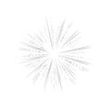 Vintage Sunburst, Black and White Sun Vector Icon, Bursting Sun Rays, Star Pictograph, Speed Lines Royalty Free Stock Photo