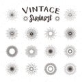 Vintage sunburst. Hipster style