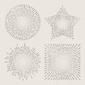 Vintage sunburst starburst abstract retro sunshine line splash. Royalty Free Stock Photo