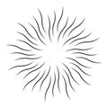 Vintage Sunburst, starburst, firework doodle design element. for logos, badges and labels. isolated on white background