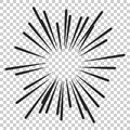 Vintage sunburst vector icon. Sun sketch burst doodle illustration. Hand drawn sunburst concept on isolated transparent