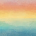 Vintage Sunset Gradient Texture with Warm Tones of Blue, Yellow, and Red Royalty Free Stock Photo