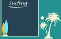 Vintage Surfing banner design