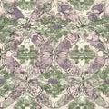 Vintage Swirls Seamless Pattern: Victorian-Inspired, Pastel Colors, Antique Wallpaper Royalty Free Stock Photo