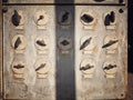 Vintage switch control panel with many buttons Royalty Free Stock Photo