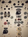 Vintage switch control panel with many buttons Royalty Free Stock Photo