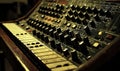 Vintage Analog Synthesizer Close-Up Royalty Free Stock Photo