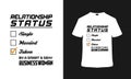 Relationship Status Typography T shirt Design, Businesswoman t shirt, vintage, apparel, retro, template, vector, emblems, Royalty Free Stock Photo