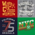 Vintage T-shirt Graphic Set 2 Royalty Free Stock Photo