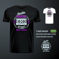 Vintage t-shirt with stylish Audio Cassette. Editable mock up