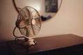 Vintage table fan with mirror