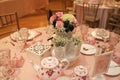 vintage table set up for tea party Royalty Free Stock Photo