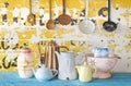 Vintage tableware and kitchen utensils