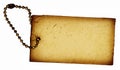 Old Paper Tag Royalty Free Stock Photo