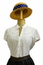 Vintage tailor mannequin with fashion accessories