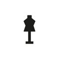 Vintage tailor s mannequin for female and male body isolated on white background.