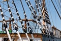 Vintage Tall Ship Rigging Royalty Free Stock Photo