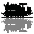 The vintage tank engine steam locomotive