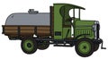 The vintage tank truck