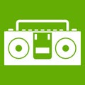 Vintage tape recorder icon green Royalty Free Stock Photo