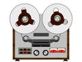 Vintage tape recorder isolated on the white background Royalty Free Stock Photo