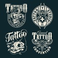 Vintage tattoo salon emblems