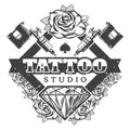 Vintage Tattoo Salon Logotype Template