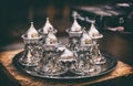 Vintage tea set, oriental souvenir Royalty Free Stock Photo