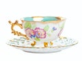 Vintage Teacup & Saucer Royalty Free Stock Photo