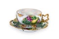 Vintage teacup with still life Royalty Free Stock Photo